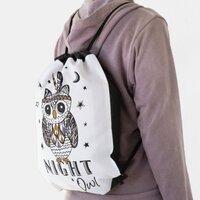 Night Owl  Drawstring Bag