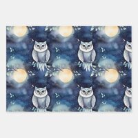 Owls wrapping paper