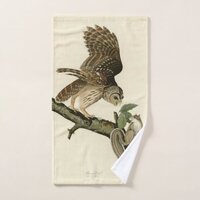 Barred Owl, John James Audubon's Birds of America Bath Towel Set