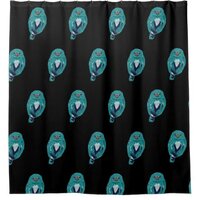 The Blue Owl Shower Curtain