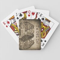 I'M OWL IN (All In) Poker Pun Playing Cards
