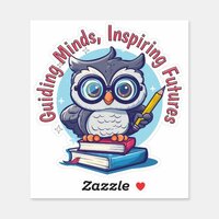 Wise Owl, Guiding Minds, Inspiring Futures Sticker