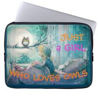 EVE Painted Good Night Owl  Trifold Wallet Laptop  Laptop Sleeve