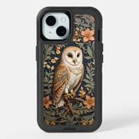 Beautiful Vintage Barn Owl William Morris Inspired iPhone 15 Case