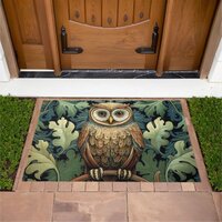 The owl on an oak tree doormat