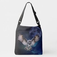 Owl in Flight Crossbody Bag