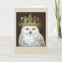 Jacqueline the snowy owl card