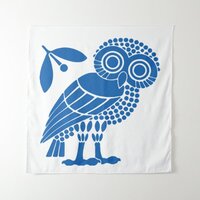 Athens city municipality flag symbol emblem owl bi tapestry