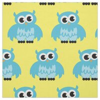 Cute owl cartoon baby nursery DIY textile fabric