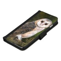 Western Barn Owl - Migned Watercolor Painting Art  iPhone 8/7 Plus Wallet Case