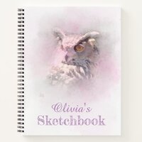 Horned Owl Sketchbook Notebook