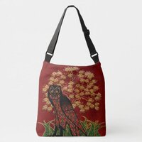 Owl Tapestry Crossbody Bag
