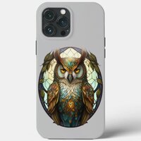 Stained Glass Owl 1 iPhone 13 Pro Max Case