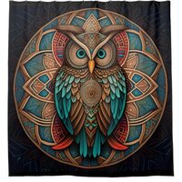 Mandala Owl #2 Shower Curtain
