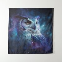 Galaxy Owl Tapestry