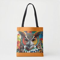 Pop Art Owl #2 Tote Bag