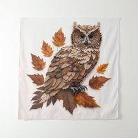 Leafy Owl Tapestry