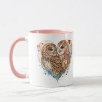 Barred Owls in love two-tone Mug