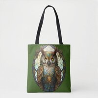 Stained Glass Owl 1 Tote Bag