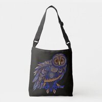 Lapis Paisley Owl Crossbody Bag