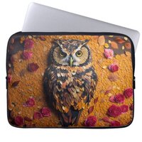 Flower Petal Owl #2 Laptop Sleeve