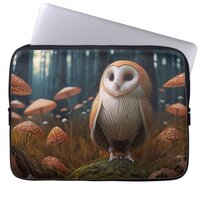 Mushroom Owl Laptop Sleeve