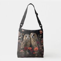 Short-eared Owls in love Crossbody Bag