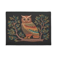 Gond style Owl Doormat
