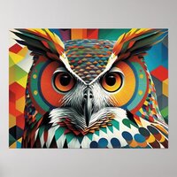 Pop Art Owl #2 Poster