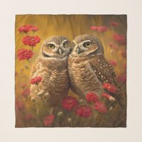 Burrowing Owls in Love Scarf