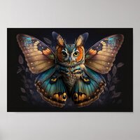 Great Horned Butterflowl Poster