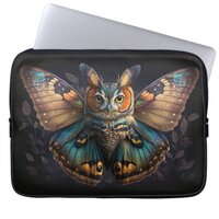 Great Horned Butterflowl Laptop Sleeve