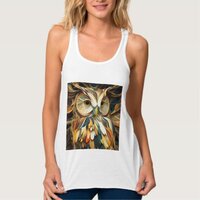 Paper Marbling Owl #1 Tank Top