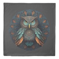 Mandala Owl #1 Duvet Cover