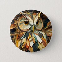 Paper Marbling Owl #1 button