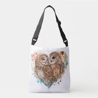 Barred Owls in love Crossbody Bag
