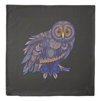 Lapis Paisley Owl Duvet Cover