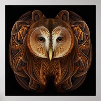 Fractal Owl #1 Poster