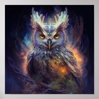 Ethereal Spirit Owl Poster