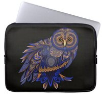 Lapis Paisley Owl Laptop Sleeve