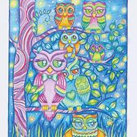 Ornamental Owls: owl coloring book for adults