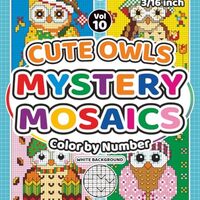 Mystery Mosaic Cute Owls Color by Number for Adults & Teens: Pixel Art Quest Featuring Owls Desi