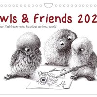 owls & friends 2026 (Wall Calendar 2026 DIN A4 Landscape), CALVENDO 12 Month Wall Calendar: Stef