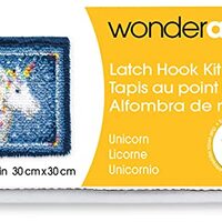 Wonderart Latch-Hook Kit, Unicorn, 12" X 12"