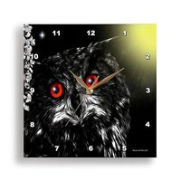 3dRose DPP_6554_1 Wall Clock, Barn Owl Bird Art, 10 by 10-Inch