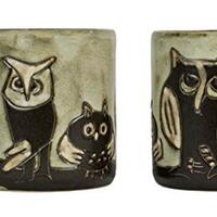Mara Stoneware Mug - Owls Bird - 16 oz