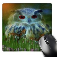 3dRose LLC 8 x 8 x 0.25 Inches The Great Owl Mouse Pad (mp_9087_1)