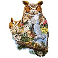 Bits and Pieces - 750 Piece Shaped Puzzle - The Watchers, Owl - by Artist Jack Williams - 750 pc Jig