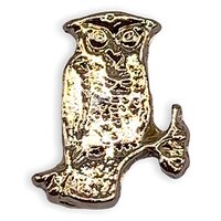 STOCKPINS Gold Owl Lapel Pin – Handcrafted in USA, Perfect for Jackets, Hats, and Backpacks &n
