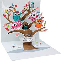 Up With Paper 3D Greeting Card - OWL TREE - All Occasion, Multicolor (UP-WP-1034)